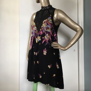 Free People Lace Floral Swing Dress
